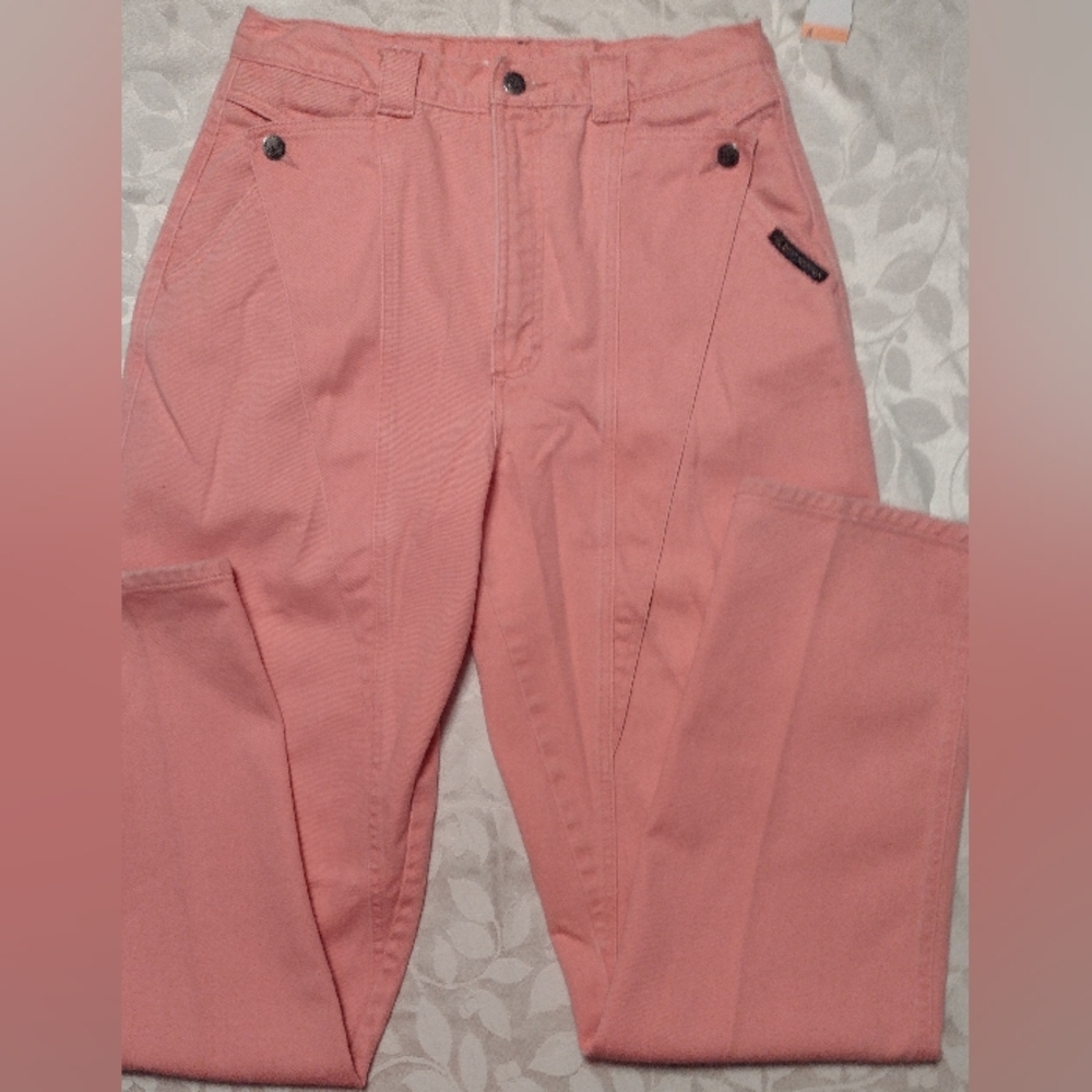 Rocky Mountain VTG Distressed Pink Denim Black & Yellow Tag